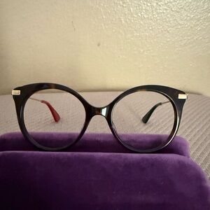 Gucci Women's Glasses - Brown with Red and Green Accents
